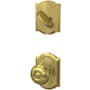 Schlage Custom Georgian Single Cylinder Sectional Interior Pack with Camelot Rose - Exterior Handleset Sold Separately Satin Brass