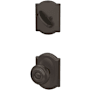 Schlage Custom Georgian Single Cylinder Sectional Interior Pack with Camelot Rose - Exterior Handleset Sold Separately Matte Black