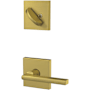 Schlage Custom Latitude Single Cylinder Sectional Interior Pack with Collins Rose Satin Brass