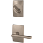 Schlage Custom Latitude Single Cylinder Sectional Interior Pack with Century Rose Satin Nickel