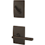 Schlage Custom Latitude Single Cylinder Sectional Interior Pack with Century Rose Aged Bronze