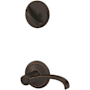 Schlage Custom Whitney Single Cylinder Sectional Interior Pack with Alden Rose Aged Bronze