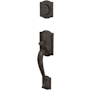Schlage Custom Camelot Exterior One-Sided Dummy Handleset - Interior Side Sold Separately Matte Black