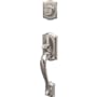 Schlage Custom Camelot Exterior One-Sided Dummy Handleset - Interior Side Sold Separately Bright Chrome