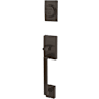 Schlage Custom Century Exterior One-Sided Dummy Handleset - Interior Side Sold Separately Matte Black