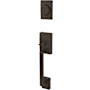 Schlage Custom Century Exterior One-Sided Dummy Handleset - Interior Side Sold Separately Aged Bronze
