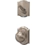 Schlage Custom Andover One-Sided Dummy Interior Pack with Camelot Trim - Exterior Handleset Sold Separately Satin Nickel