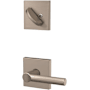 Schlage Custom Broadway One-Sided Dummy Interior Pack with Collins Trim - Exterior Handleset Sold Separately Satin Nickel
