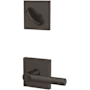 Schlage Custom Broadway One-Sided Dummy Interior Pack with Collins Trim - Exterior Handleset Sold Separately Matte Black