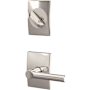 Schlage Custom Broadway One-Sided Dummy Interior Pack with Century Trim - Exterior Handleset Sold Separately Bright Chrome