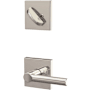 Schlage Custom Broadway One-Sided Dummy Interior Pack with Collins Trim - Exterior Handleset Sold Separately Bright Chrome