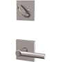Schlage Custom Broadway One-Sided Dummy Interior Pack with Collins Trim - Exterior Handleset Sold Separately Satin Chrome