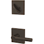 Schlage Custom Broadway One-Sided Dummy Interior Pack with Collins Trim - Exterior Handleset Sold Separately Aged Bronze