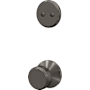 Schlage Custom Bowery One-Sided Dummy Interior Pack with Kinsler Trim - Exterior Handleset Sold Separately Black Stainless
