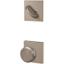 Schlage Custom Bowery One-Sided Dummy Interior Pack with Collins Trim - Exterior Handleset Sold Separately Satin Nickel