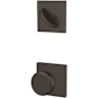 Schlage Custom Bowery One-Sided Dummy Interior Pack with Collins Trim - Exterior Handleset Sold Separately Matte Black