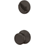 Schlage Custom Bowery One-Sided Dummy Interior Pack with Kinsler Trim - Exterior Handleset Sold Separately Matte Black