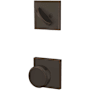 Schlage Custom Bowery One-Sided Dummy Interior Pack with Collins Trim - Exterior Handleset Sold Separately Aged Bronze