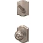 Schlage Custom Georgian One-Sided Dummy Interior Pack with Camelot Trim - Exterior Handleset Sold Separately Satin Nickel