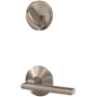 Schlage Custom Latitude One-Sided Dummy Interior Pack with Kinsler Trim - Exterior Handleset Sold Separately Satin Nickel