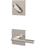 Schlage Custom Latitude One-Sided Dummy Interior Pack with Collins Trim - Exterior Handleset Sold Separately Bright Chrome