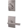 Schlage Custom Latitude One-Sided Dummy Interior Pack with Century Trim - Exterior Handleset Sold Separately Satin Chrome