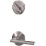 Schlage Custom Latitude One-Sided Dummy Interior Pack with Kinsler Trim - Exterior Handleset Sold Separately Satin Chrome