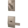 Schlage Custom Northbrook One-Sided Dummy Interior Pack with Century Trim - Exterior Handleset Sold Separately Satin Nickel