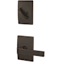 Schlage Custom Northbrook One-Sided Dummy Interior Pack with Century Trim - Exterior Handleset Sold Separately Aged Bronze