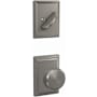 Schlage Custom Interior Only Non-Turning One-Sided Dummy with Swanson Lever and Grandville Trim Satin Nickel