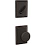 Schlage Custom Interior Only Non-Turning One-Sided Dummy with Swanson Lever and Grandville Trim Aged Bronze