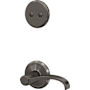 Schlage Custom Whitney One-Sided Dummy Interior Pack with Alden Trim - Exterior Handleset Sold Separately Black Stainless