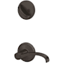 Schlage Custom Whitney One-Sided Dummy Interior Pack with Alden Trim - Exterior Handleset Sold Separately Matte Black