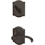 Schlage Custom Whitney One-Sided Dummy Interior Pack with Camelot Trim - Exterior Handleset Sold Separately Matte Black