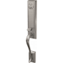 Schlage Custom Addison Keyed Entry Single Cylinder Half Plate Handleset - Exterior Only Satin Nickel
