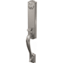 Schlage Custom Camelot Keyed Entry Single Cylinder Half Plate Handleset - Exterior Only Satin Nickel