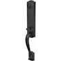 Schlage Custom Camelot Keyed Entry Single Cylinder Half Plate Handleset - Exterior Only Matte Black