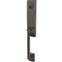 Schlage Custom Century Keyed Entry Single Cylinder Half Plate Handleset - Exterior Only Black Stainless