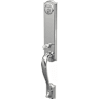 Schlage Custom Camelot Exterior One-Sided 3/4 Trim Dummy Handleset - Interior Side Sold Separately Bright Chrome