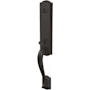 Schlage Custom Camelot Exterior One-Sided 3/4 Trim Dummy Handleset - Interior Side Sold Separately Aged Bronze