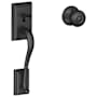 Schlage Addison Lower Handle Set for Schlage Deadbolts with Georgian Interior Knob Matte Black