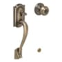Schlage Camelot Lower Handleset Featuring the Georgian Knob for Use with Schlage Deadbolts Antique Brass