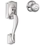 Schlage Camelot Lower Handleset Featuring the Georgian Knob for Use with Schlage Deadbolts Bright Chrome