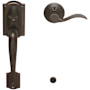 Schlage Camelot Lower Handleset for Schlage Deadbolts with Accent Interior Left Handed Lever Aged Bronze