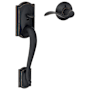 Schlage Camelot Lower Handleset for Schlage Deadbolts with Accent Interior Right Handed Lever Aged Bronze