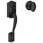 Schlage Camelot Lower Handle Set for Schlage Deadbolts with Siena Interior Knob and Decorative Camelot Rose Aged Bronze
