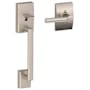 Schlage Century Lower Handle Set for Electronic Deadbolts with Broadway Interior Lever and Century Decorative Rose Satin Nickel