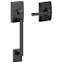 Schlage Century Lower Handle Set for Electronic Deadbolts with Broadway Interior Lever and Century Decorative Rose Matte Black