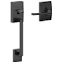 Schlage Century Lower Handle Set for Schlage Deadbolts with Latitude Interior Lever and Century Decorative Rose Matte Black