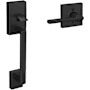 Schlage Century Lower Half Handleset for Schlage Deadbolts with Latitude Lever Matte Black